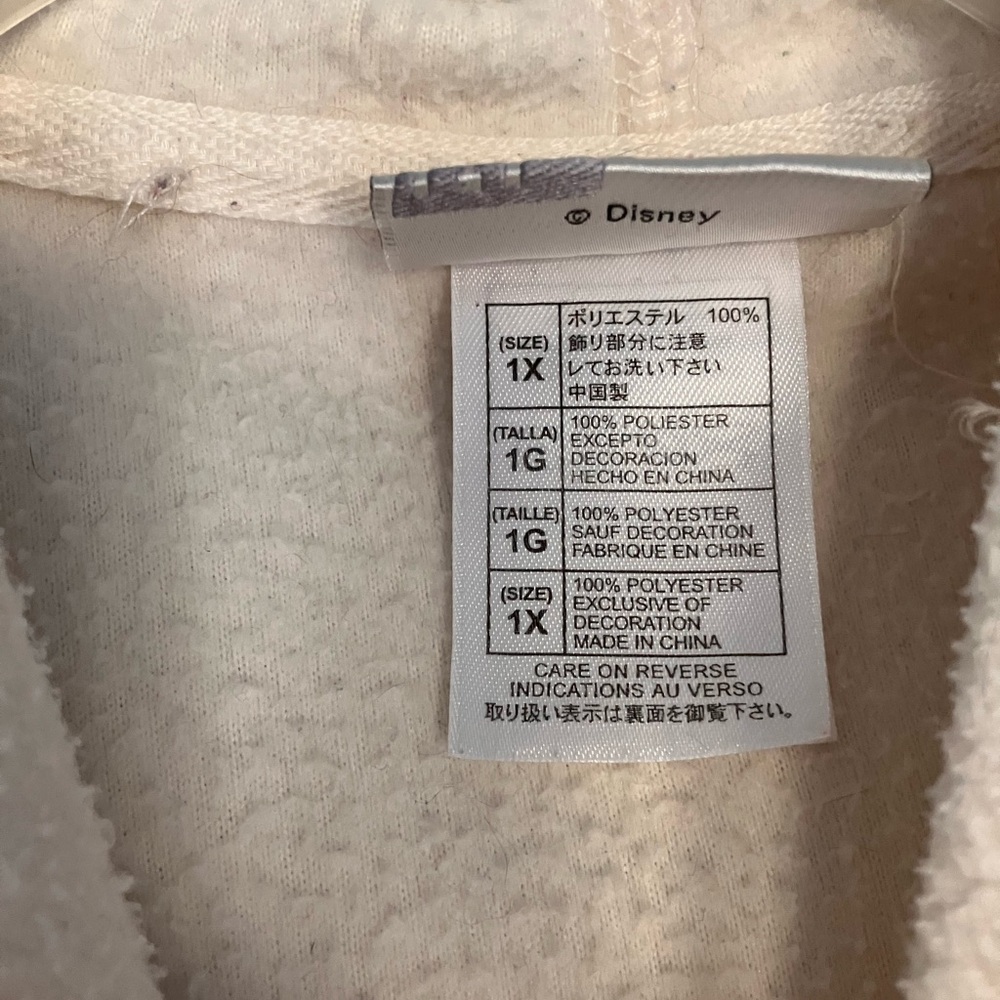 Walt Disney World Women's Cream Hooded Fleece Jacket - Picture 6 of 9